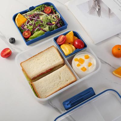 Double-layer Lunch Box for Kids Portable Divided Microwave Oven Leakproof Meal Prep Food Container Fresh-keeping Bento Lunchbox