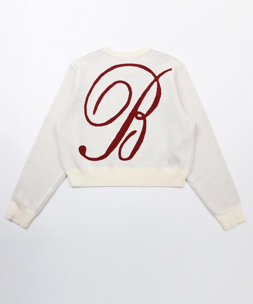 BADBLOOD Classic Big Logo Crewneck Sweater - Cream