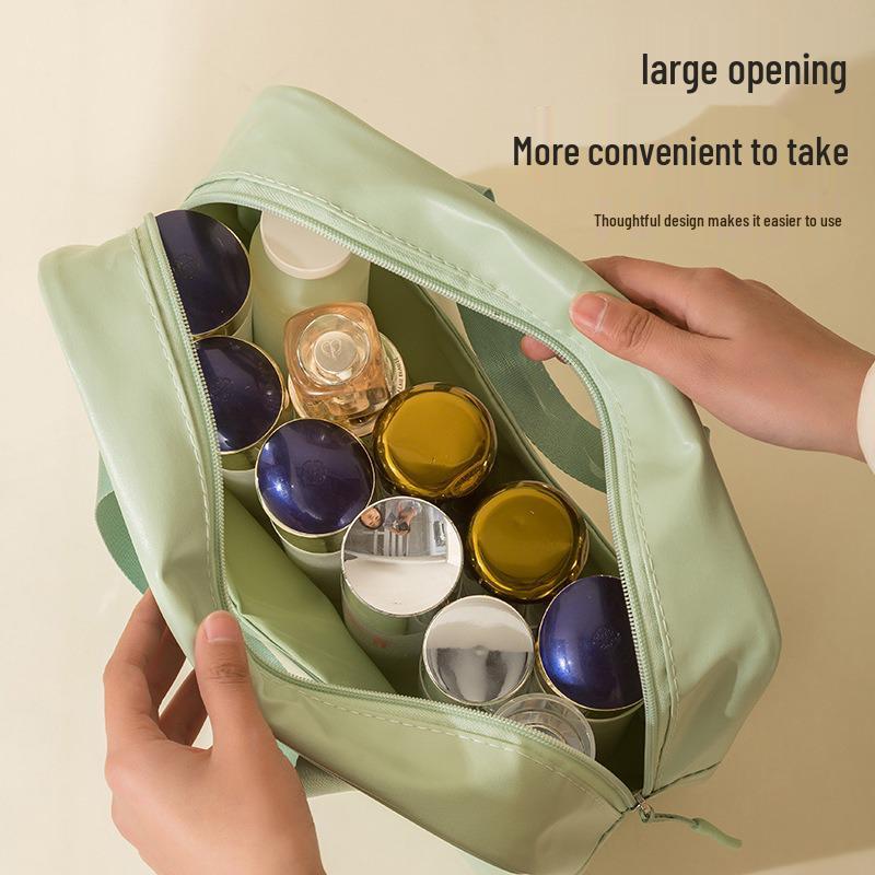 Summer Cooling Transparent Waterproof Makeup Bag - Large Capacity, Portable, Fashionable Storage Solution.