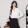 Women's Elegant Lapel Pocket Long Sleeve Shirt