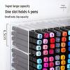 Large Acrylic Marker Storage Rack - Transparent, Oblique Design for Desktop Organization