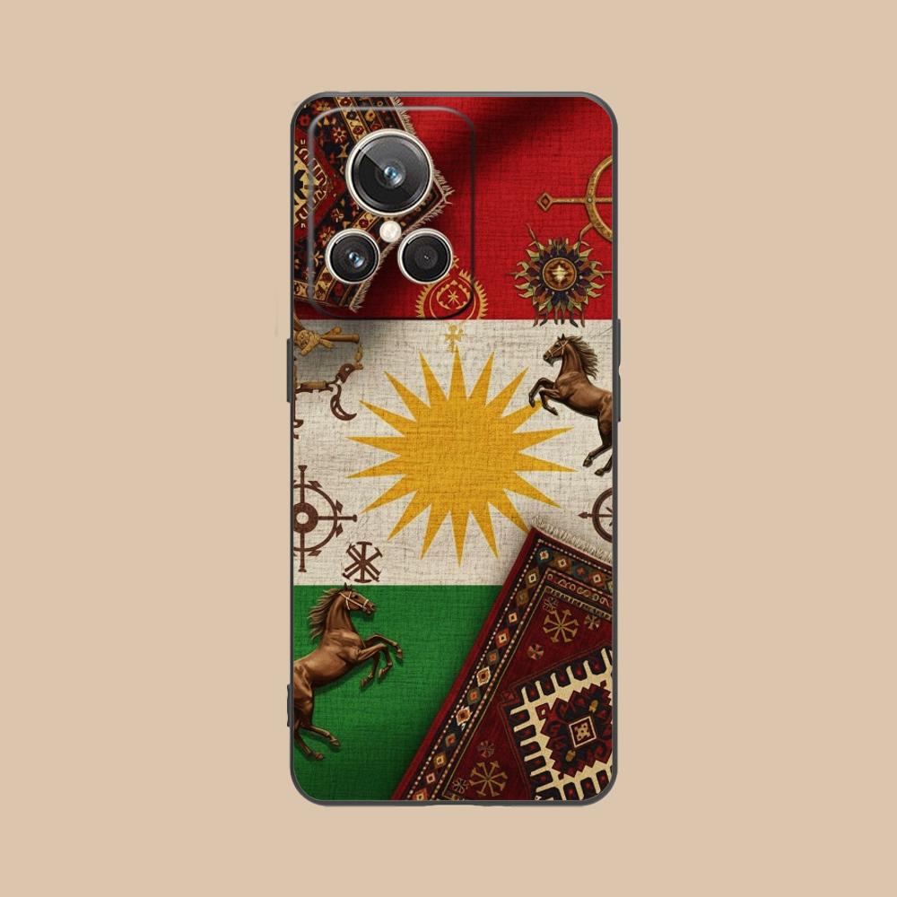 Kurdistan Flag Matte TPU Mobile Phone Case for Realme 15 14 13 12 11 10 9 Pro Plus T i Lite 5G Colorful Printing Cover