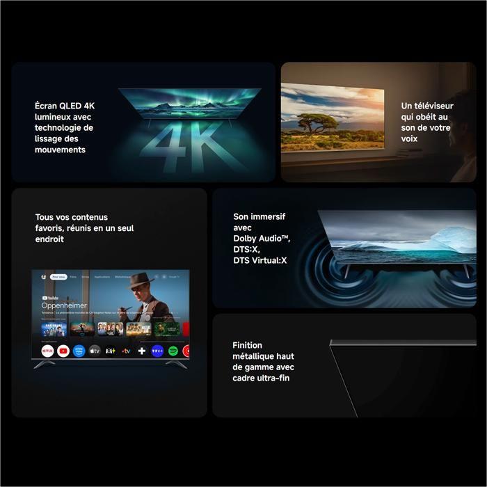 Xiaomi TV A Pro 43, 101 Cm (43 Inches), 4K UHD QLED, Smart TV, Google TV, Voice Control, HDR10, Game Boost Mode 120Hz, 2GB+8GB