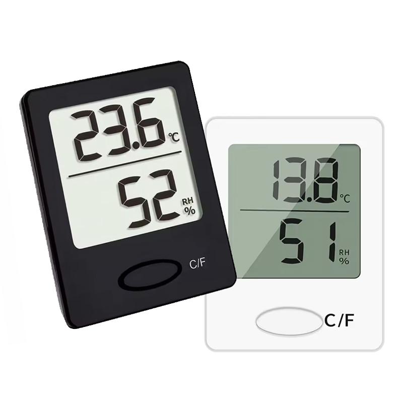 Mini LCD Digital Thermometer Hygrometer Indoor Outdoor Temperature Humidity Meter Temp Monitor Gauge Temp Monitor Gauge Temp Mon Black (battery not included)