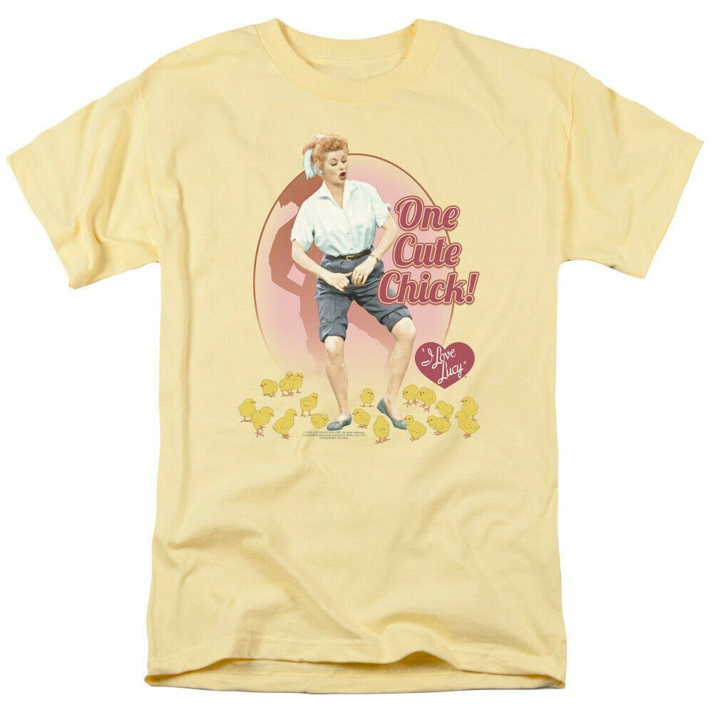 26 I Love Lucy Cute Chick Logo T Shirt Lucy Mens Licensed Classic TV Banana Unisex T-Shirt XL