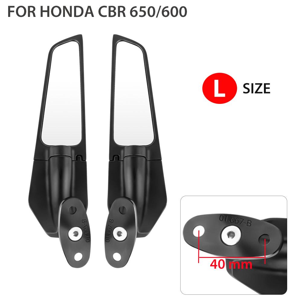 2PCS Motorcycle Mirrors Modified Wind Wing Adjustable Rotating Rearview Mirror For Honda CBR650 CBR600RR YAMAHA Kawasaki BMW