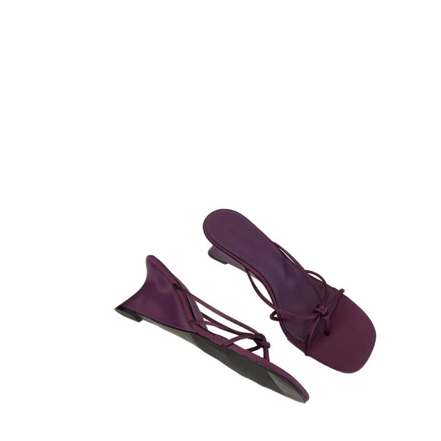 French temperament thin heel cool slippers fairy shoes 2025 new summer fashion black high heel sandals