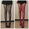 Lolita Sweet Girls Punk Style Floral Tights Colorful Thigh High Stockings Classic Y2K Hollowed Out Lace Mesh Bottomed Pantyhose