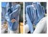 Korean Style Retro Round Neck Knit Cardigan for Women - Petite Autumn High Waist Zip Sweater