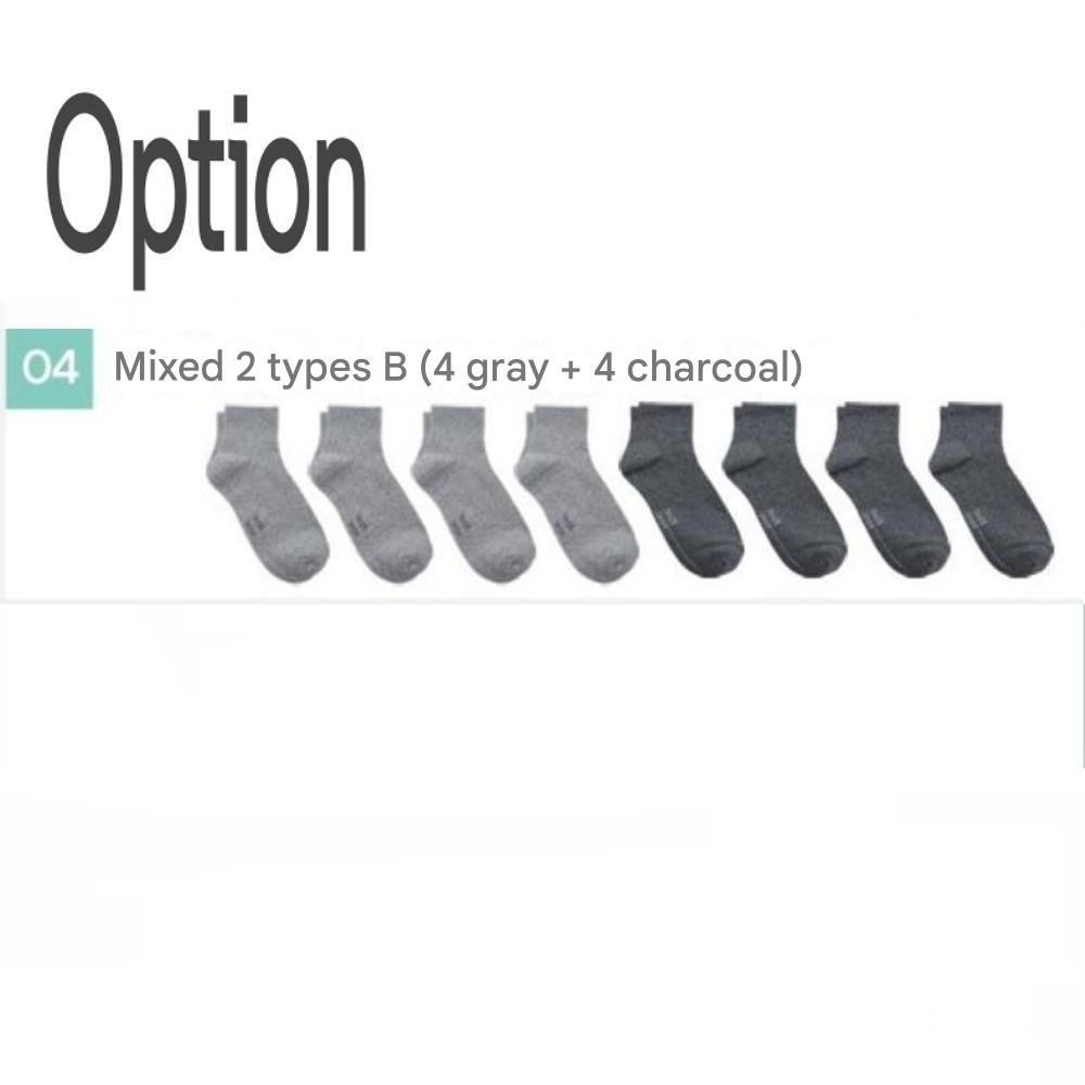 Sockpiens Men's Premium Short-Sleeve Sports Band Socks[7~9.5(US)6.5~9(UK)40~42.5(EU)] 8-Pair Set