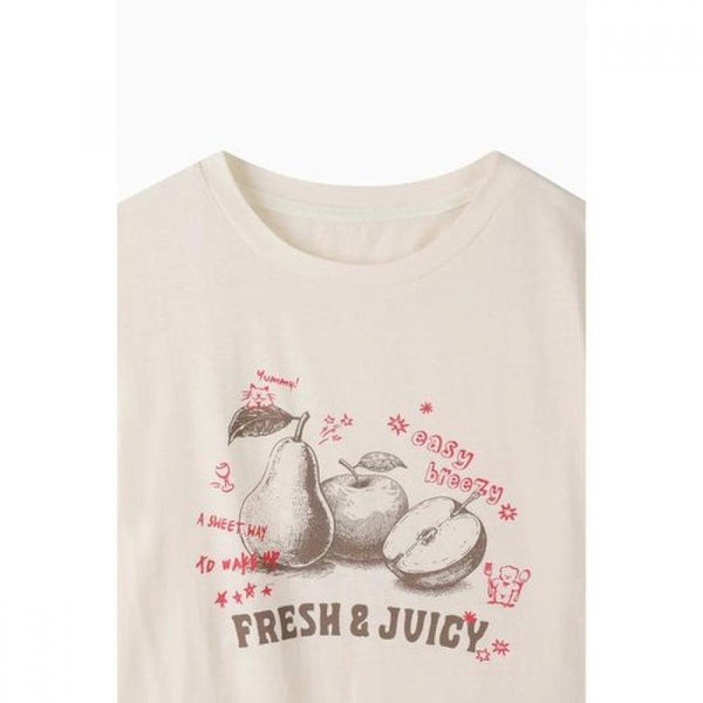 Benetton FruiT PrinTing CoTTon ShorT Sleeve T shirT baTs69631