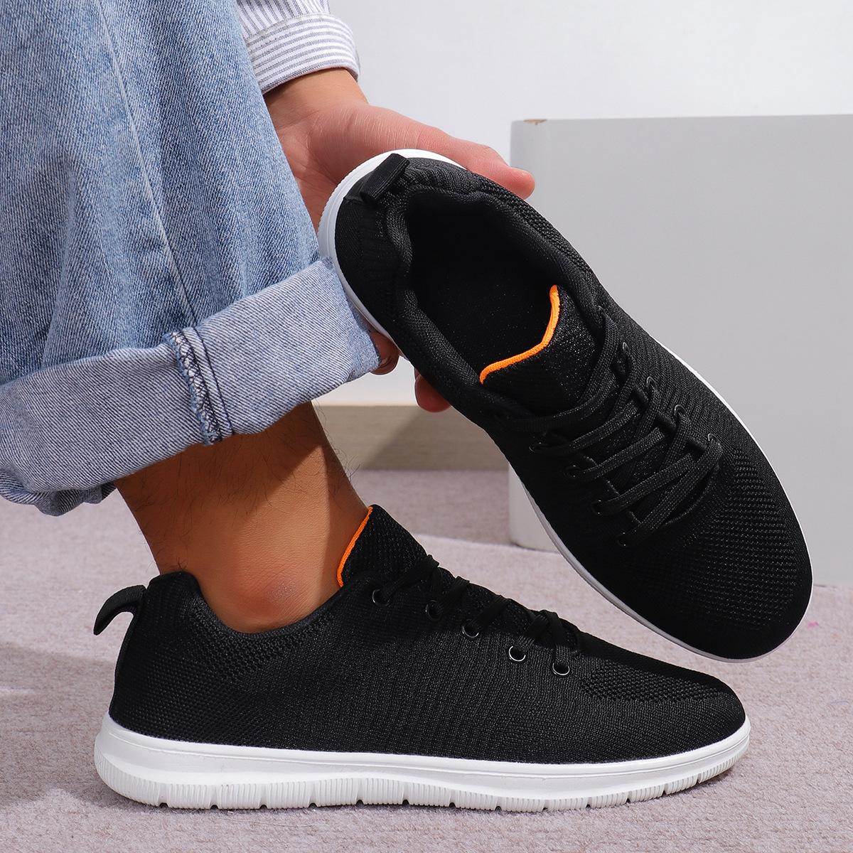 

Новые летние кроссовки для бега мужские легкие кроссовки из сетки на мягкой подошве дышащие и универсальные мужские туфли черные рабочие туфли 39