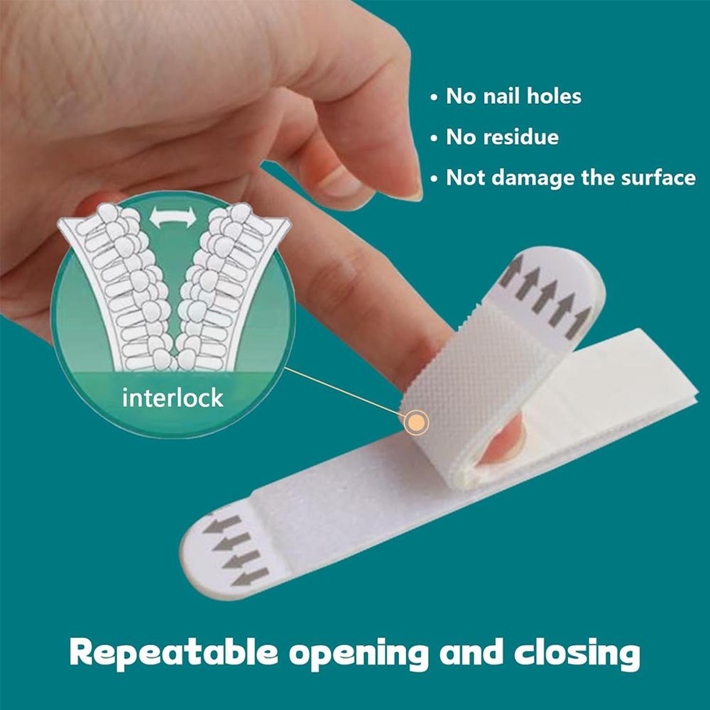 48PC Picture Hanging Strips L Size Image Hanger Adhesive No Nails No Damage Supplementary Adhesive Poster Frame Installation