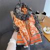 Paisley Pattern Tassel Scarf Warm Imitation Cashmere Shawl Women Winter Cold Proof Thicken Wrap Lady Pashmina Echarpe Poncho