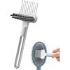 2 in 1 Hair Brush and Comb Cleaner with Ergonomic NonSlip Handle for Salon Home and Pet Hair Removal