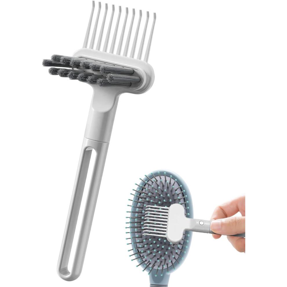 2 in 1 Hair Brush and Comb Cleaner with Ergonomic NonSlip Handle for Salon Home and Pet Hair Removal