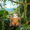1 sitting sloth swing, garden animal swing hanging piece, family gift, hand-painted resin crafts