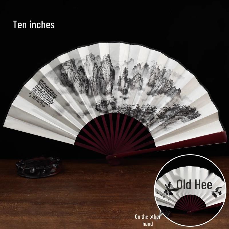 Durable Tear-Resistant Chinese Style Folding Fan - Portable for Summer, Dance, and Student Prizes.