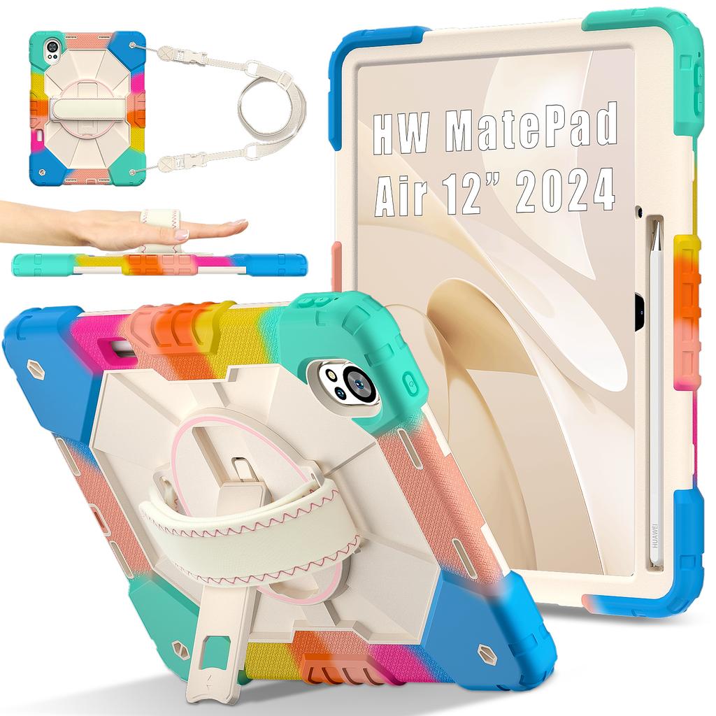 Stand Armor Case for Huawei MatePad Air X 2025 2024 12.0inch Model LRT-W20 LRT-W30 BKY-W20 BKY-W00 Heavy Duty 360 Rotating Cover