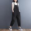 Women's Korean-Style Loose Denim Overalls: Retro Suspender One-Piece Pants for Spring