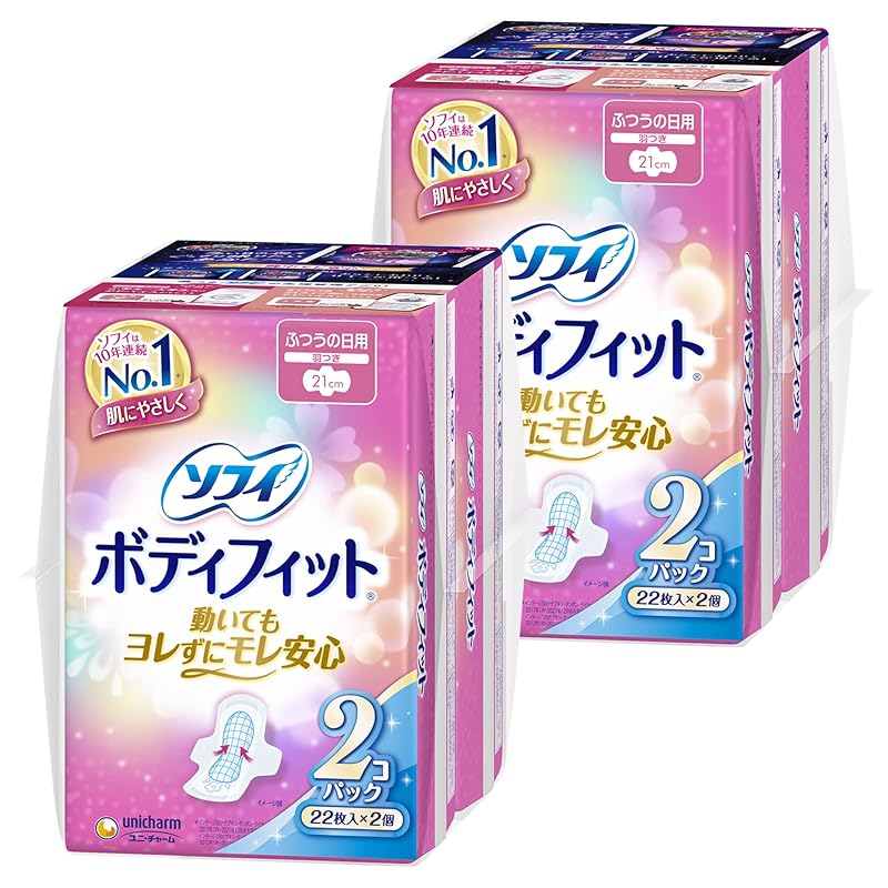 

[Bulk purchase] Sophie body fit ordinary daily use with wings 21cm 22 pieces x 4 packs (unicharm Sofy)