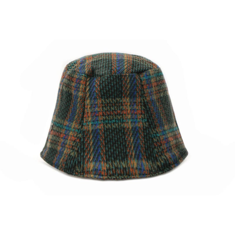 poesiedame [Life PORTRAIT] Tartan check bucket hat in Bluegreen