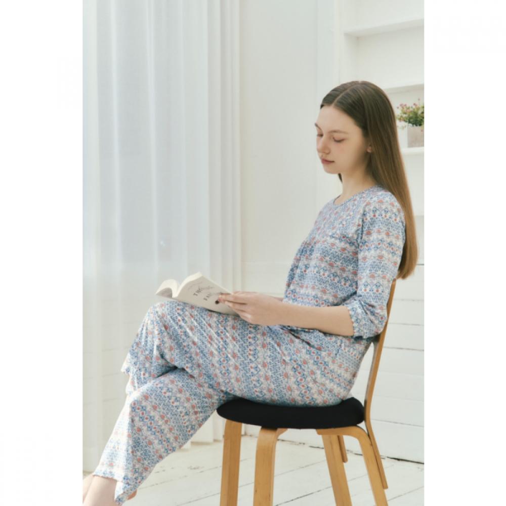 Venus Homewear Pajama Set Ethnic Print[veps102s] Blue/85