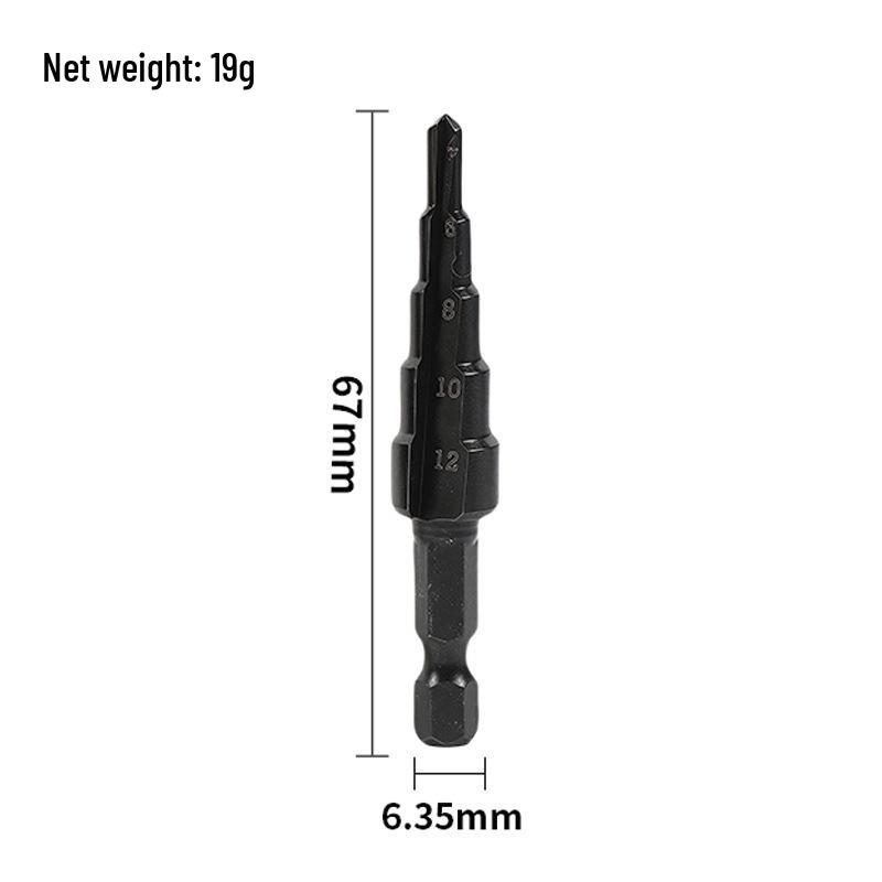 

Pagoda 3-Piece Metric Titanium-Plated Step Drill Bit Set with Hex Shank