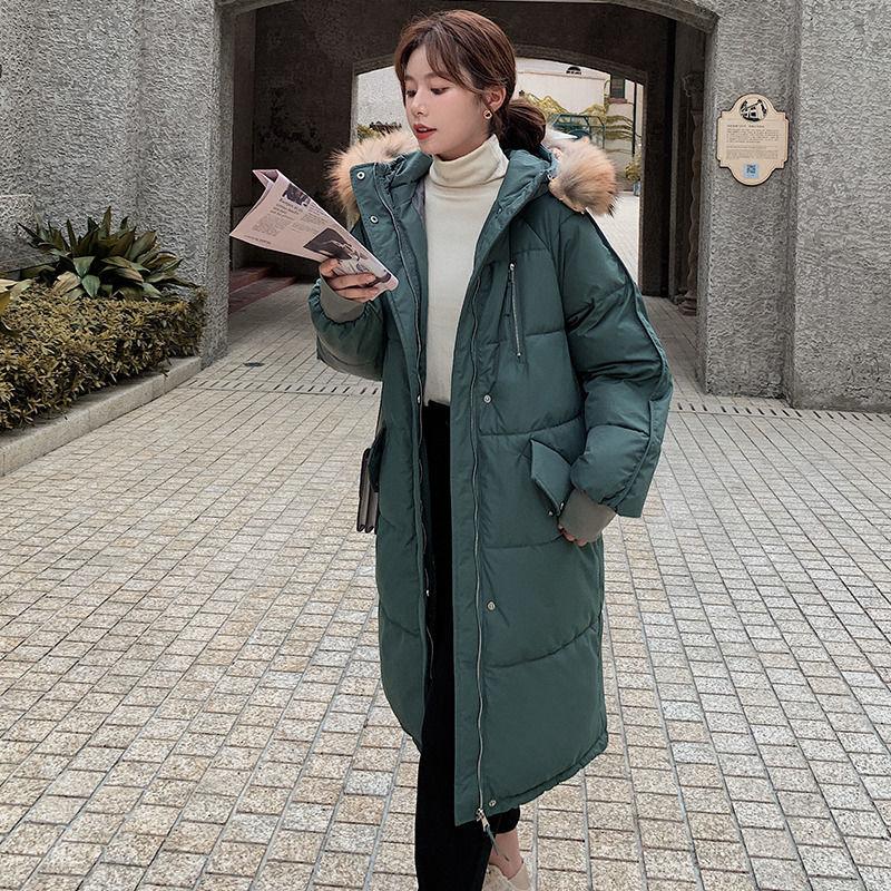 Down Padded Jacket Women's Mid-length Winter Fashion Trend Loose Warmth Thick Padded Jacket