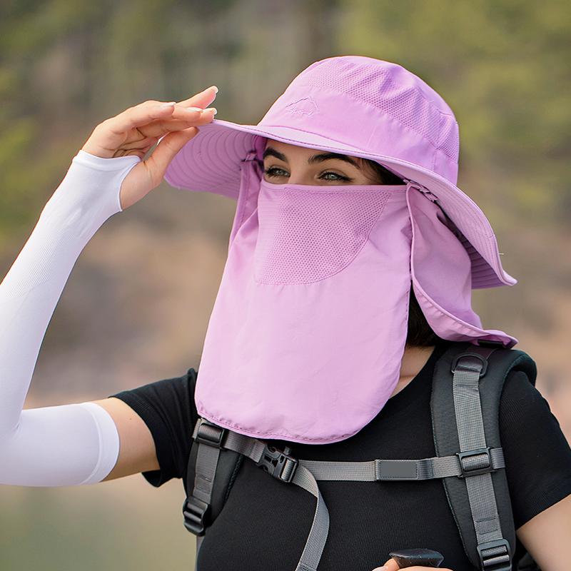 Letní sluneční čepice Dvouvrstvá UV ochrana Rybaření Lov Venkovní čepice Muži Turistika Kempování Klobouk Odnímatelný rybářský klobouk Žena