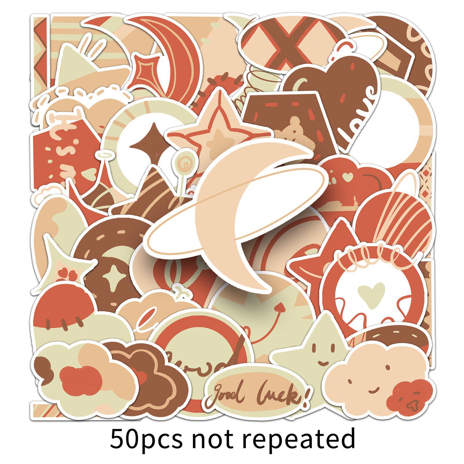 50 Original Graffiti Stickers: Heart & Hand-Painted Designs for Phone Cases & Suitcases