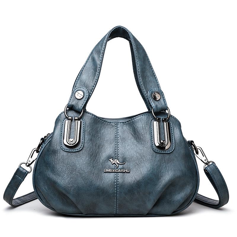 Large Capacity Multi-Compartment Shoulder Handbag - European & American Style for Middle-Aged Women