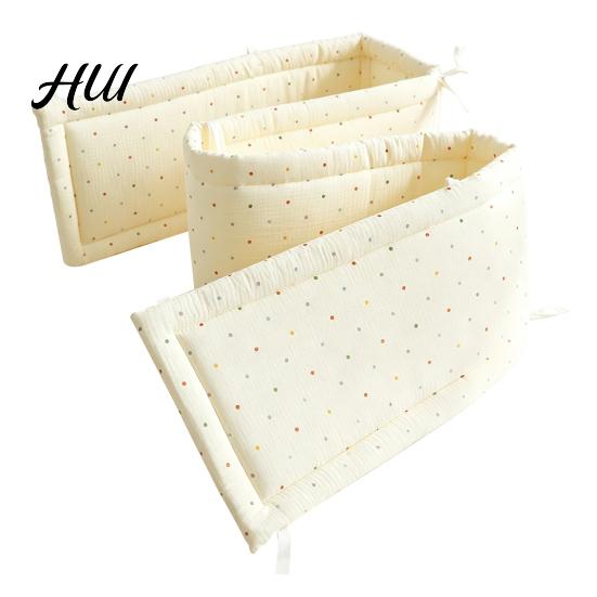 Washable Baby Bed Protection Cotton Crib Bumper Pad for Newborns, Anti-collision Breathable Fixed Quilting Liner Liner, Easy Install Soft Protective