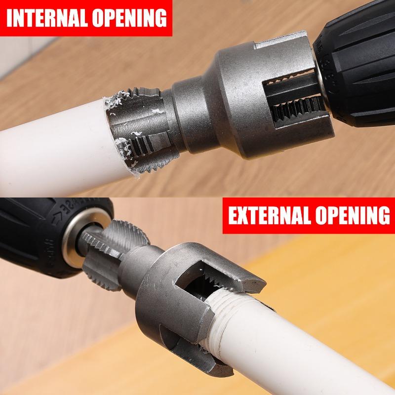 Water Pipe Threader 4/6 Points Internal External Threading Tool PPR Pipe Thread Opener Tap Tapping Kit Plumbing Repair Tool