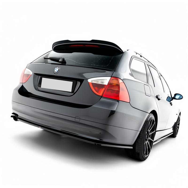 Gloss Black Rear Trunk Spoiler Wings For BMW E91 320d 330i 330d 330e M340i M340d Touring 2005-2012 Rear Spoiler Caps Bodykits