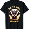 Batty Book Lover Teacher School Librarian Bookish Halloween T-Shirt
