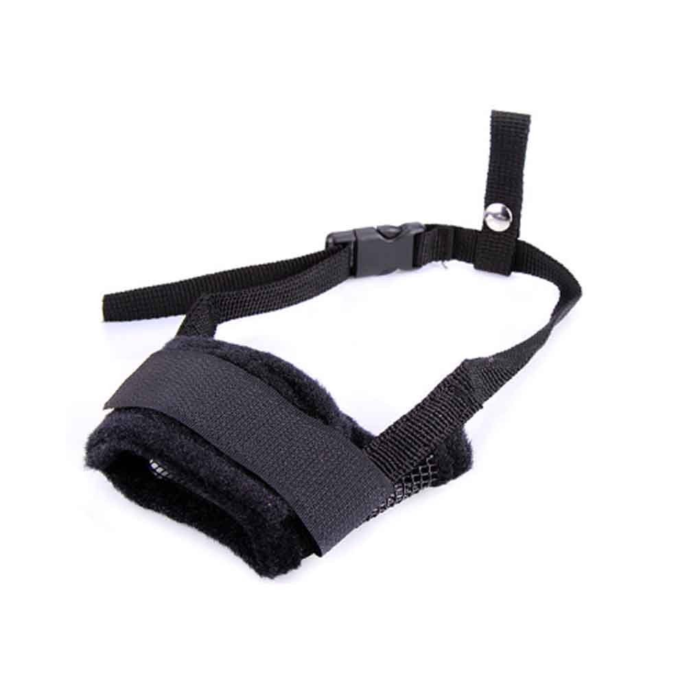 

Pet Muzzle Portable Anti-bark Adjustable Breathable Sticker Type Outdoor Walking Playing Training Mouth Cover with Buckle