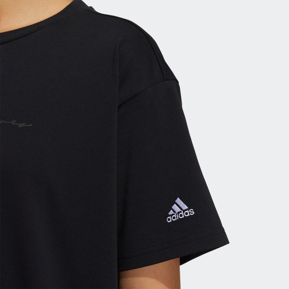 adidas W Fi Tee Dress Casual Sports Round Neck Comfortable Short Sleeve Dress Women Dresses Black GV1848