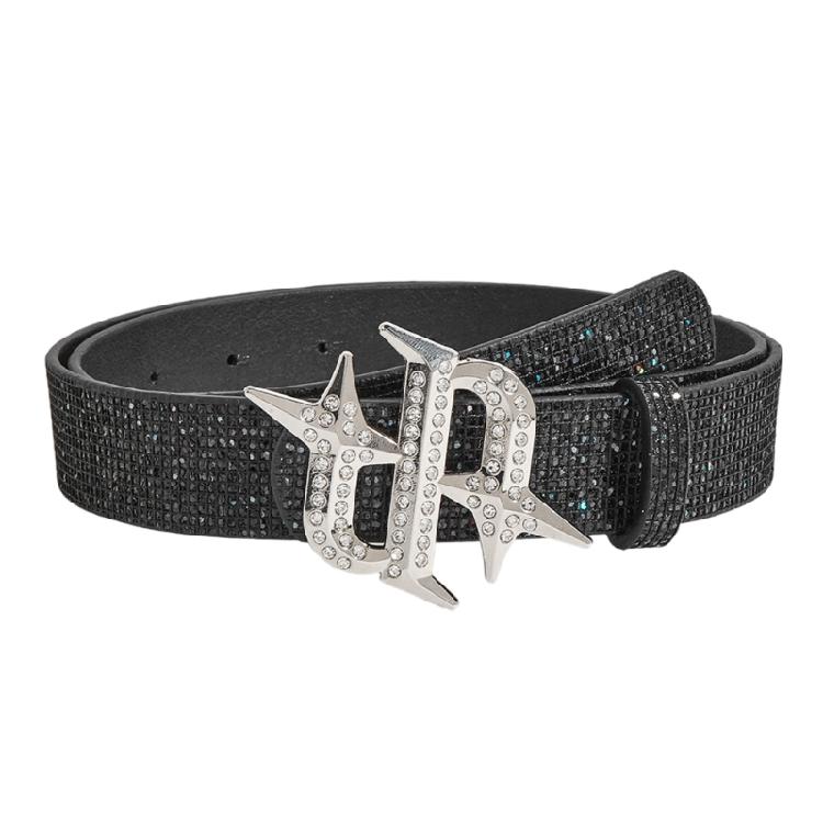 

Trendy PU Leather Waist Belt For Women Everyday Wear with Irregular Buckles Design Wide Rhinestones Corset Belt for Dress