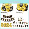 New Year Party Decoration Set With Latex Balloons Festive And Vibrant Elements For 2024 Celebration