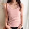 Winter Women Thermal Vest Seamless Plush Fast Temperature Lock Round Neck Slim Fit Elastic Sleeveless Inner Wear Bottoming Tank Top