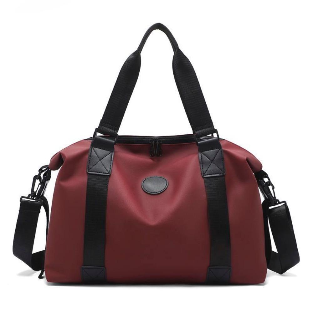 

Мода Женские Дорожные Сумки Тоут Однотонные Сумки для Тренажерного Зала Фитнеса Ручная Сумка Деловая Дорожная Сумка для Мужчин Женщин вино красного