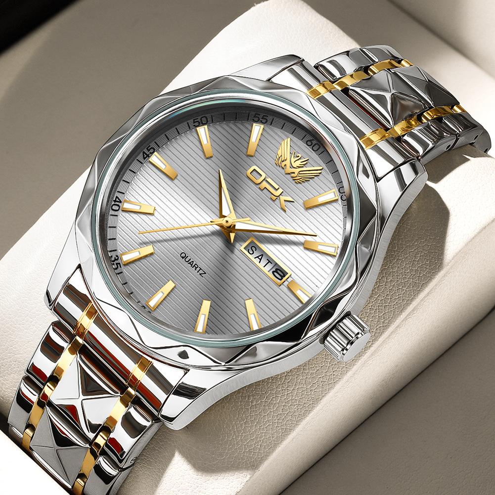 OPK Brand Double Calendar Men's Watch Trend Quartz Watch