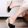 Shoes Female  Fashion Summer Women's Slippers Solid Flock Butterfly-knot High Heels Water Proof Daily Platform Slippers