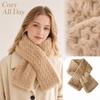 Women's Versatile Thick Fuzzy Neck Warmer, Cute Neck Cover Scarf for Cold