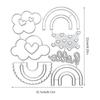 Carbon Steel Cutting Dies Loves Heart Rainbows Metal Die Cuts Stencils Template