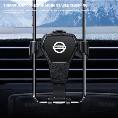 Zwaartekracht Auto Luchtgat Clip Bevestiging Mobiele Telefoon Stand Smartphone GPS Ondersteuning Voor Nissan X-trail Almera Qashqai Tiida Auto Accessoires