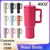 40oz Car Thermal Mug Insulated Thermos with Handle Water Bottle 1200ml Stainless Steel Vacuum Drinking Cup for Hot Water
