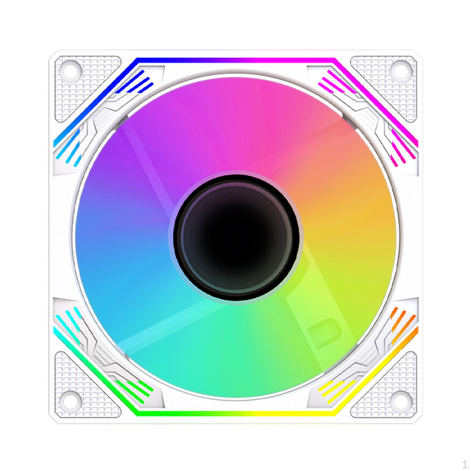 

-Вентилятор, вентилятор для ПК, 5 В, 3-контактный +, 4-контактный, ARGB, 120 мм, хорошее рассеивание тепла, простая установка, вентилятор, вентилятор для корпуса White Reverse Air