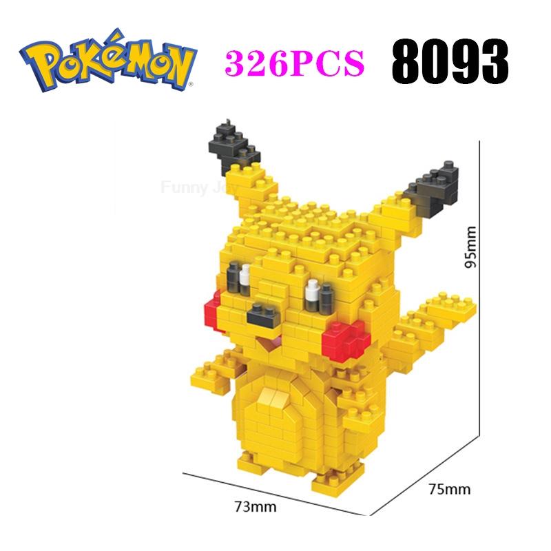 Funny Pokemon Building Blocks Assembly Anime Picachu Charizard Doll Blastoise Bulbasaur Gengar Pokémon Bricks Toy for Kid Gift